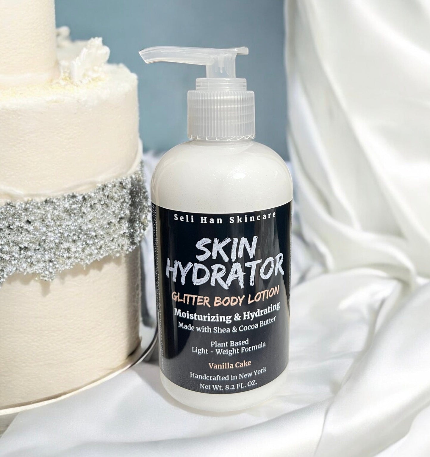 Skin Hydrator - Moisturizing Glitter Body Lotion (vanilla cake) - Seli Han Skincare