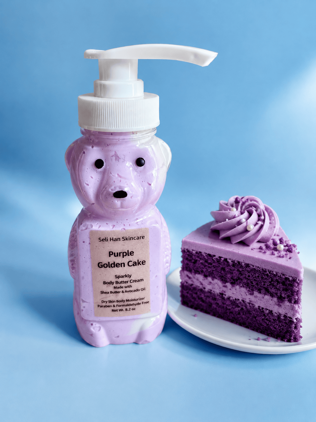 Shimmer Body Butter Cream - Purple Golden Cake