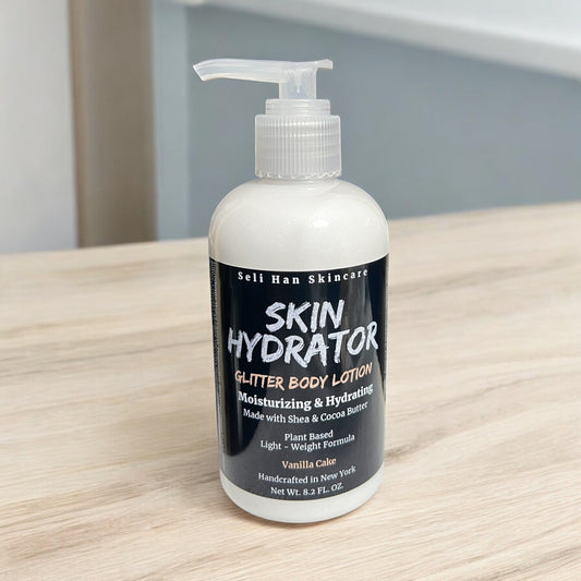 Skin Hydrator - Moisturizing Glitter Body Lotion (vanilla cake) - Seli Han Skincare 