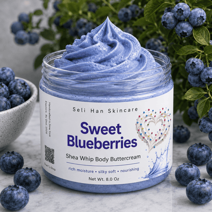 Shea Whip Body Butter Cream - sweet blueberries