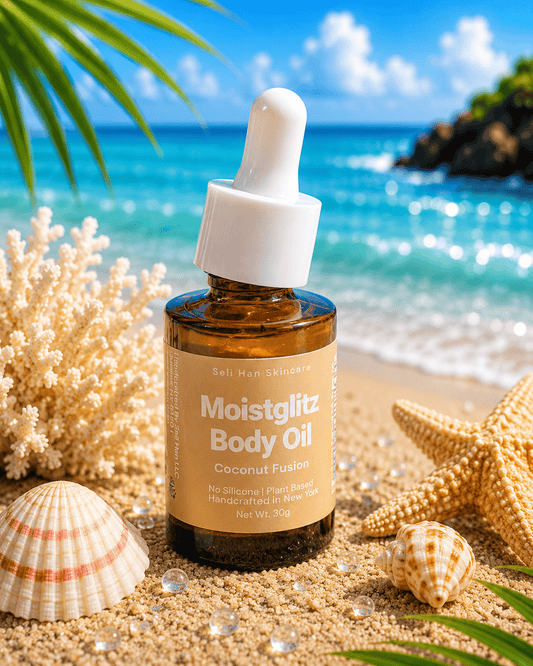 Coconut Fusion Glimmer Body Oil - Seli Han Skincare 